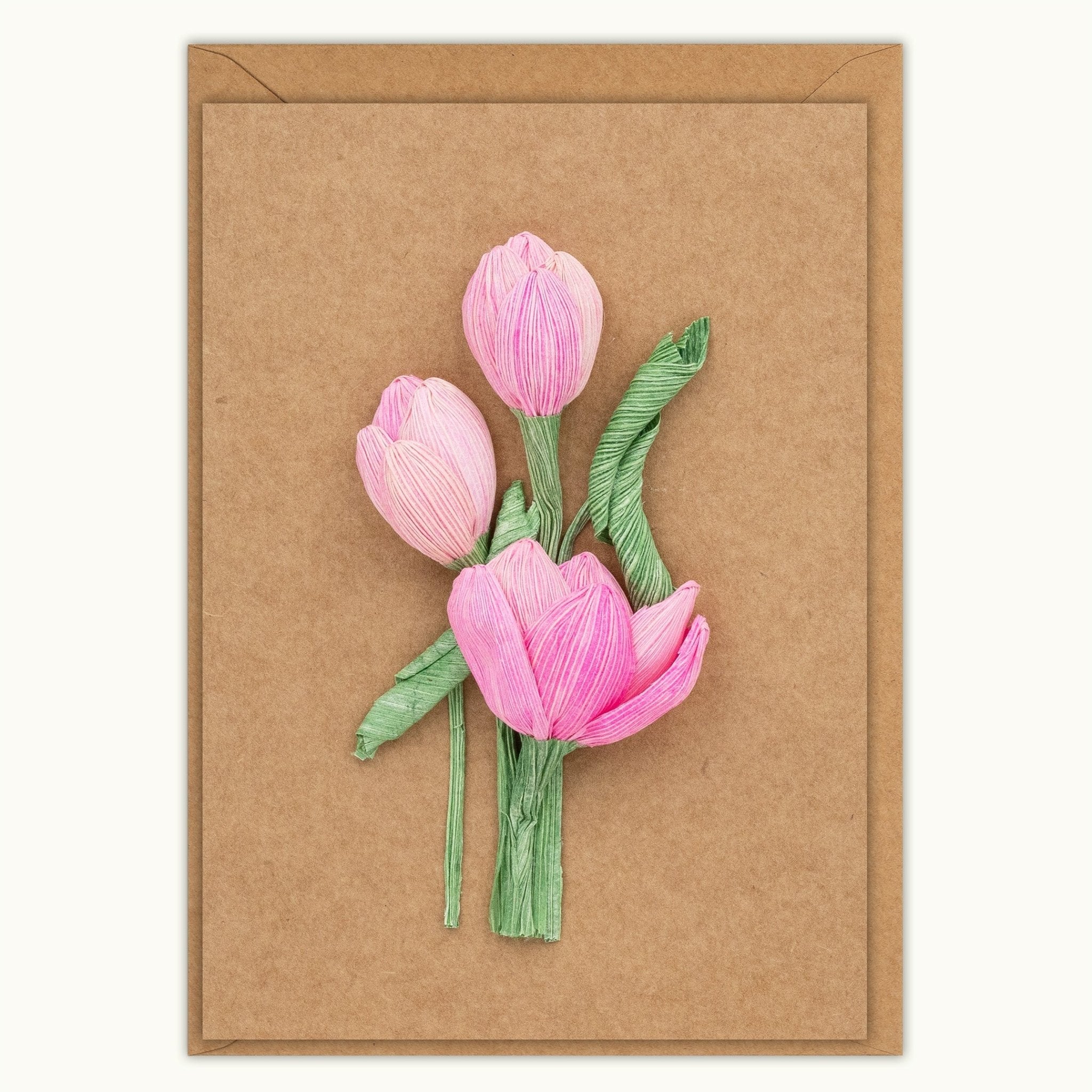 Pink Lotus Handmade Card