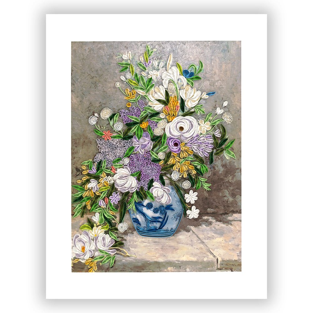 Art - Size Artist Series - Spring Bouquet, Renoir - Quilling Card - Artist Series