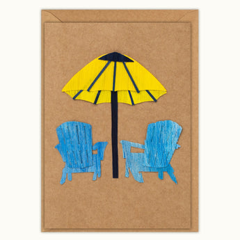 Adirondack Chairs Handmade Card - Quilling Card - Greeting Card