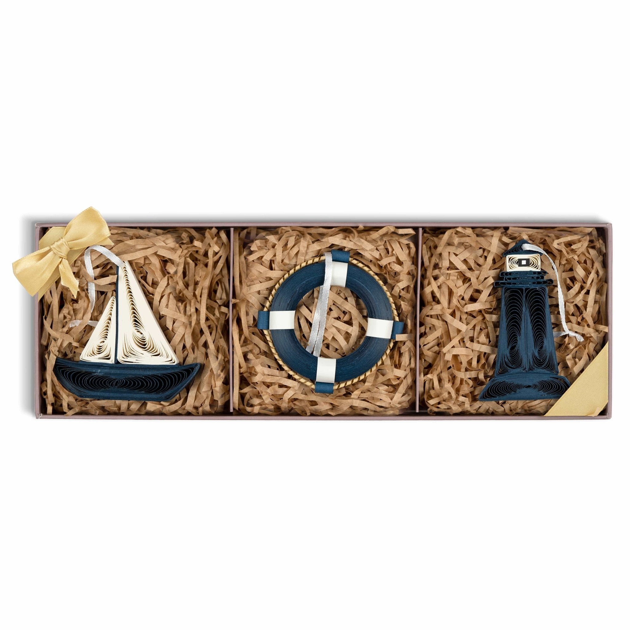 Quilled Nautical Ornaments Box Set - Quilling Card - Ornament