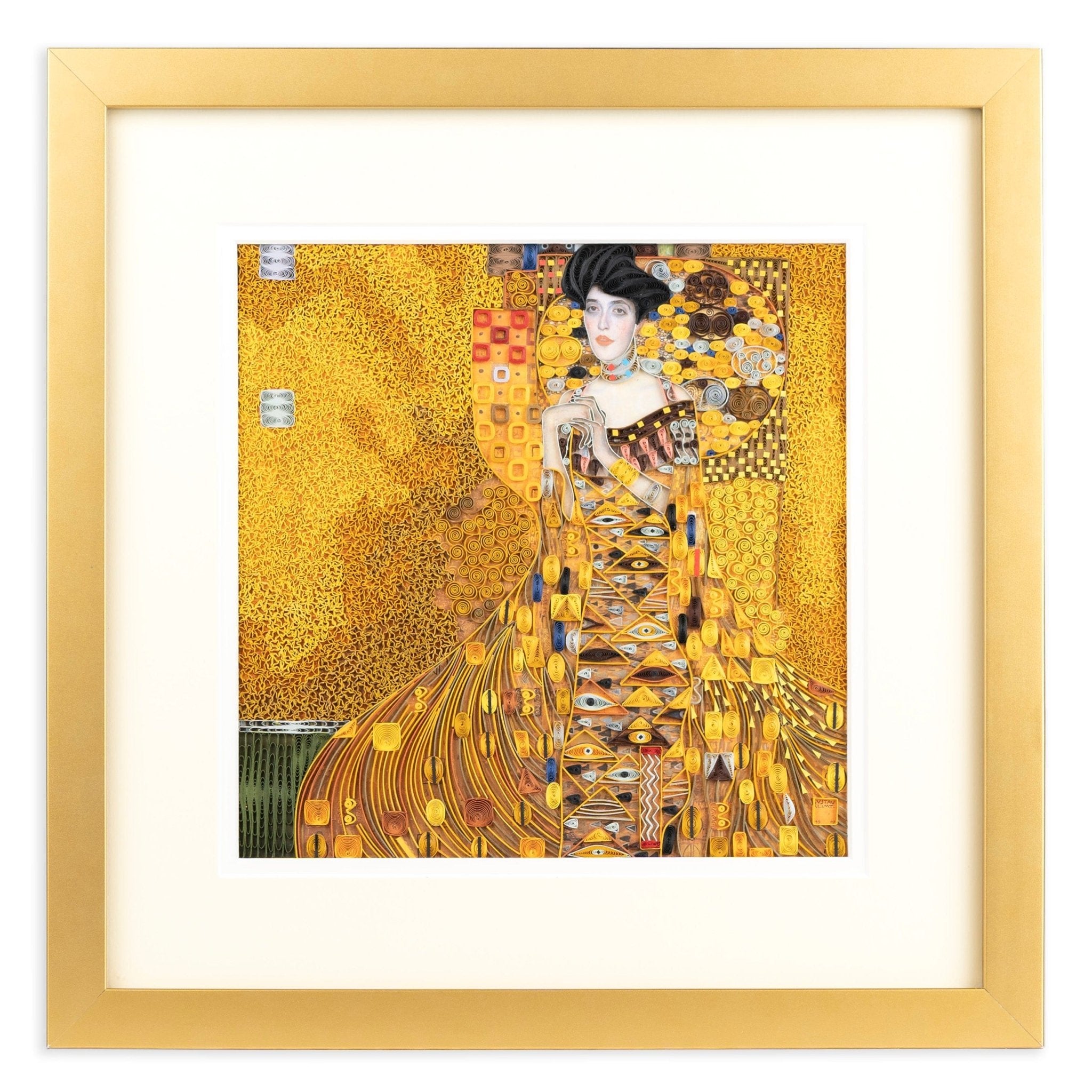 Framed Art - Size Artist Series - The Lady in Gold, Klimt - Quilling Card - Artist Series