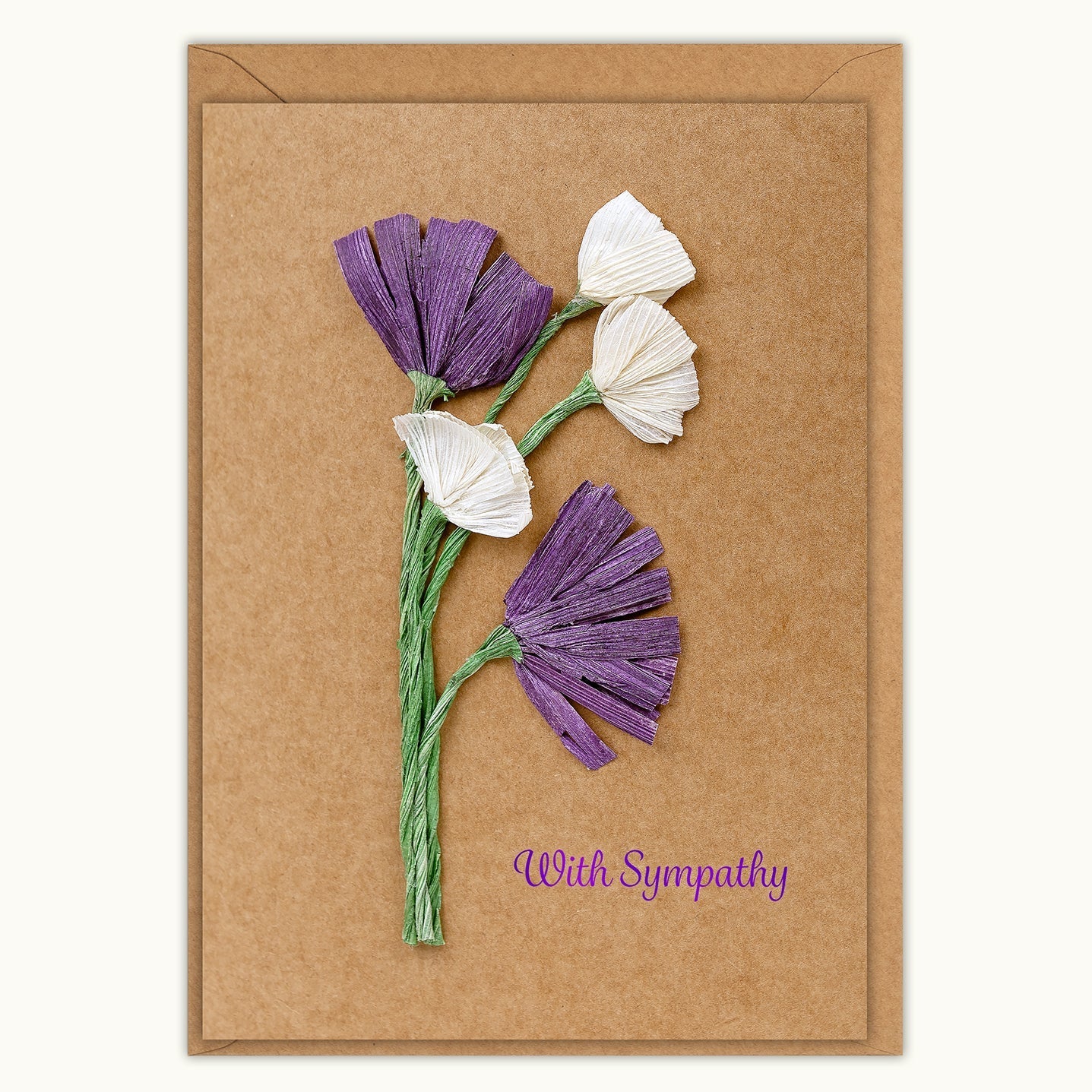 Sympathy Flowers Sympathy Handmade Card - Quilling Card - Greeting Card
