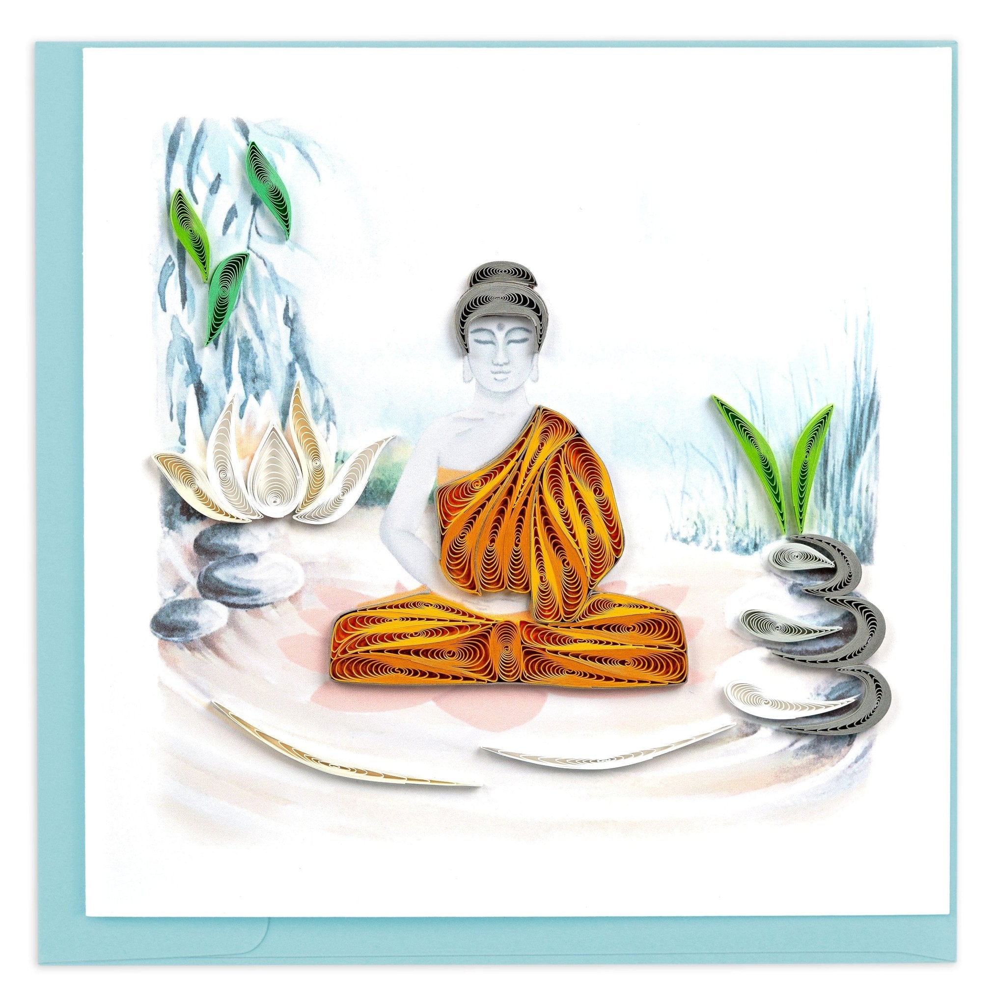 Quilled Buddha Greeting Card - Quilling Card - Greeting Card
