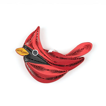 Cardinal Ornament - Single - Quilling Card - Ornament