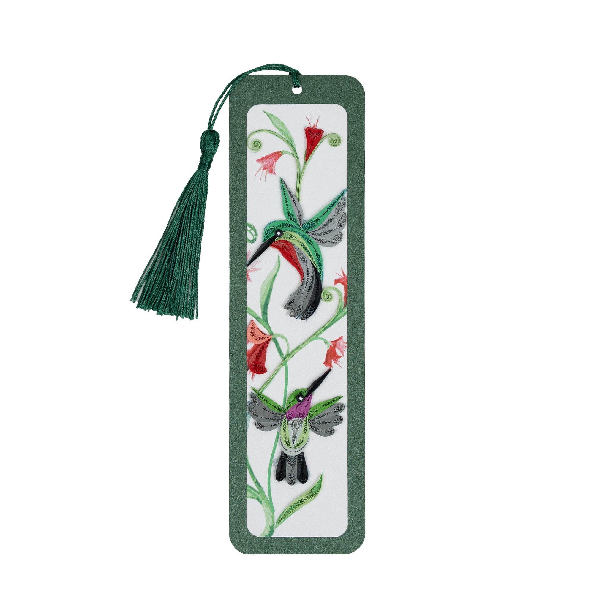 Hummingbirds Handmade Quilled Paper Bookmark - Quilling Card - Bookmark
