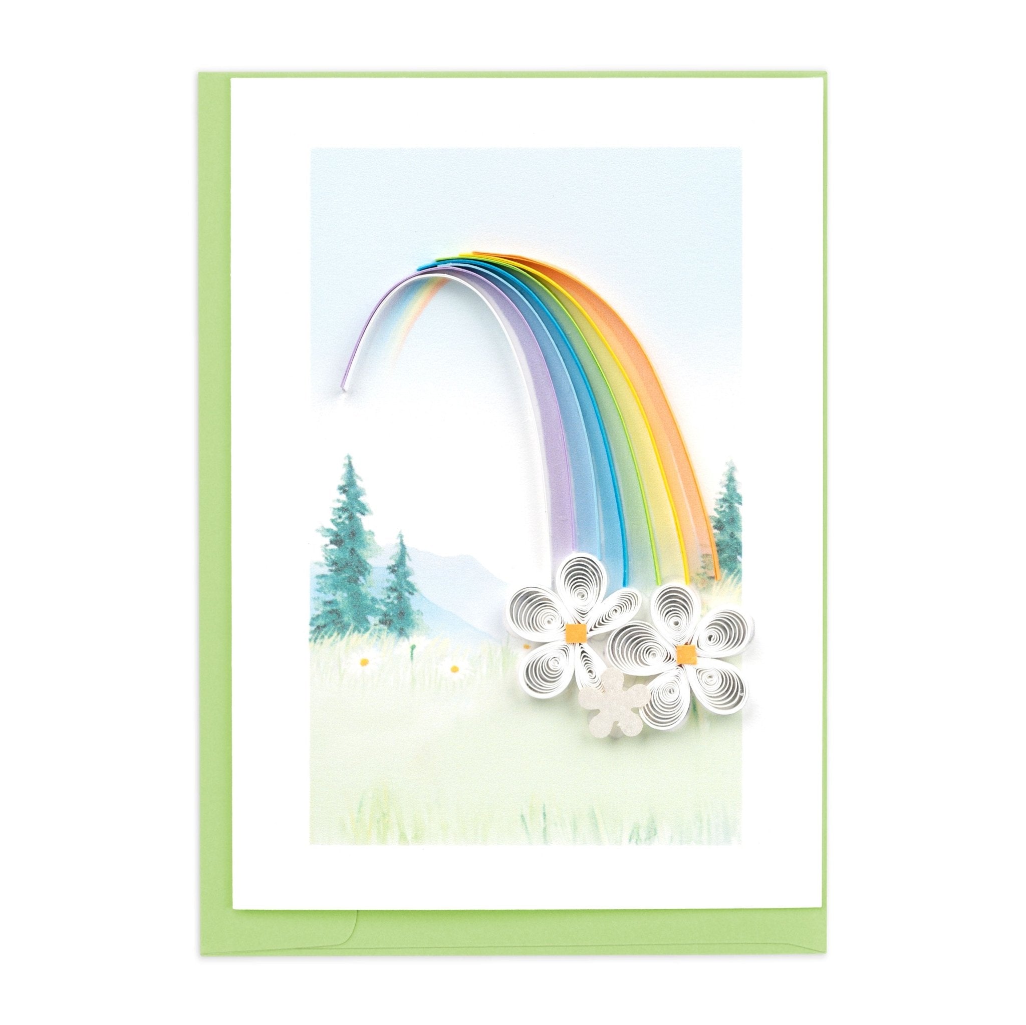 Quilled Rainbow Gift Enclosure Mini Card - Quilling Card - Gift Enclosure