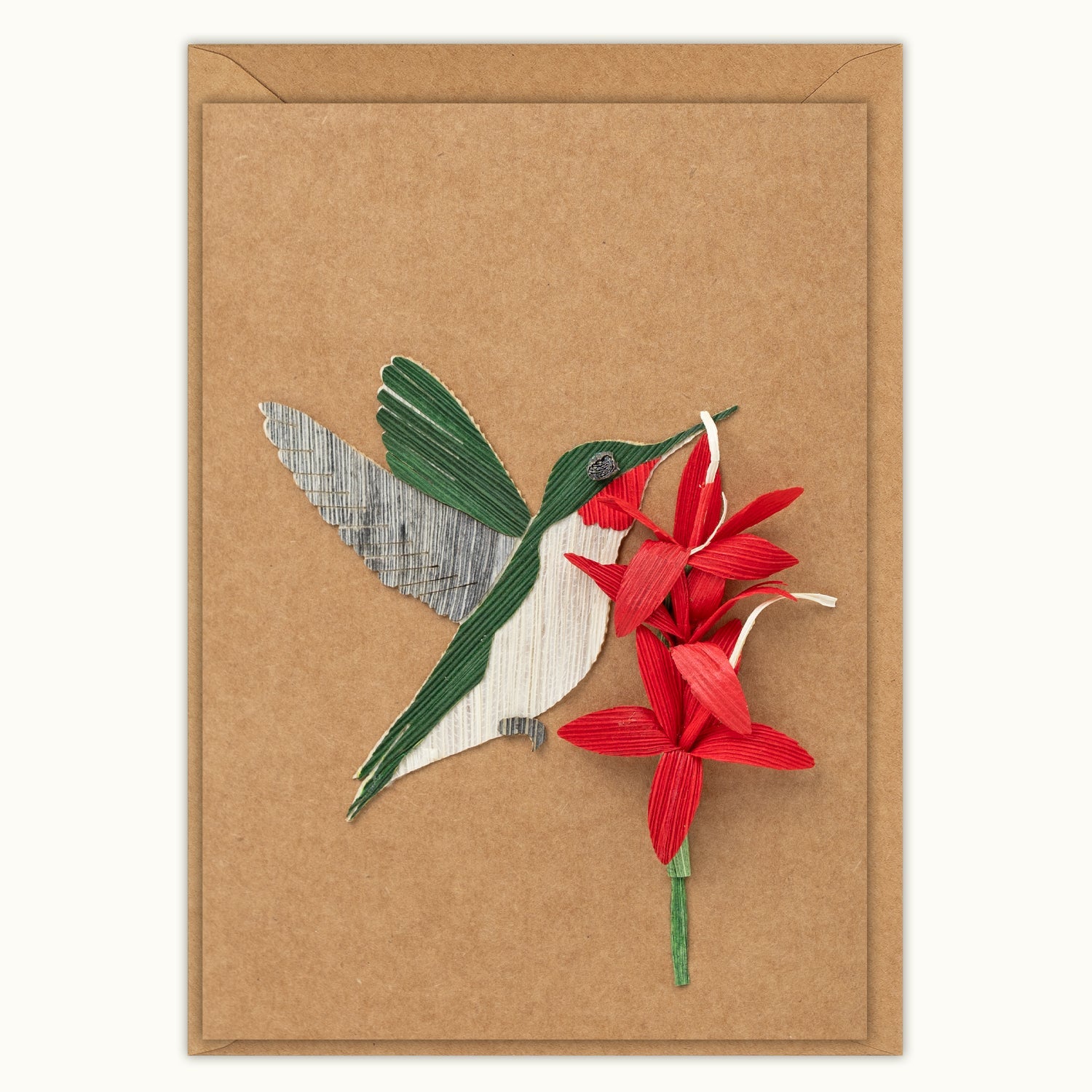 Hummingbird Handmade Card - Quilling Card - Greeting Card