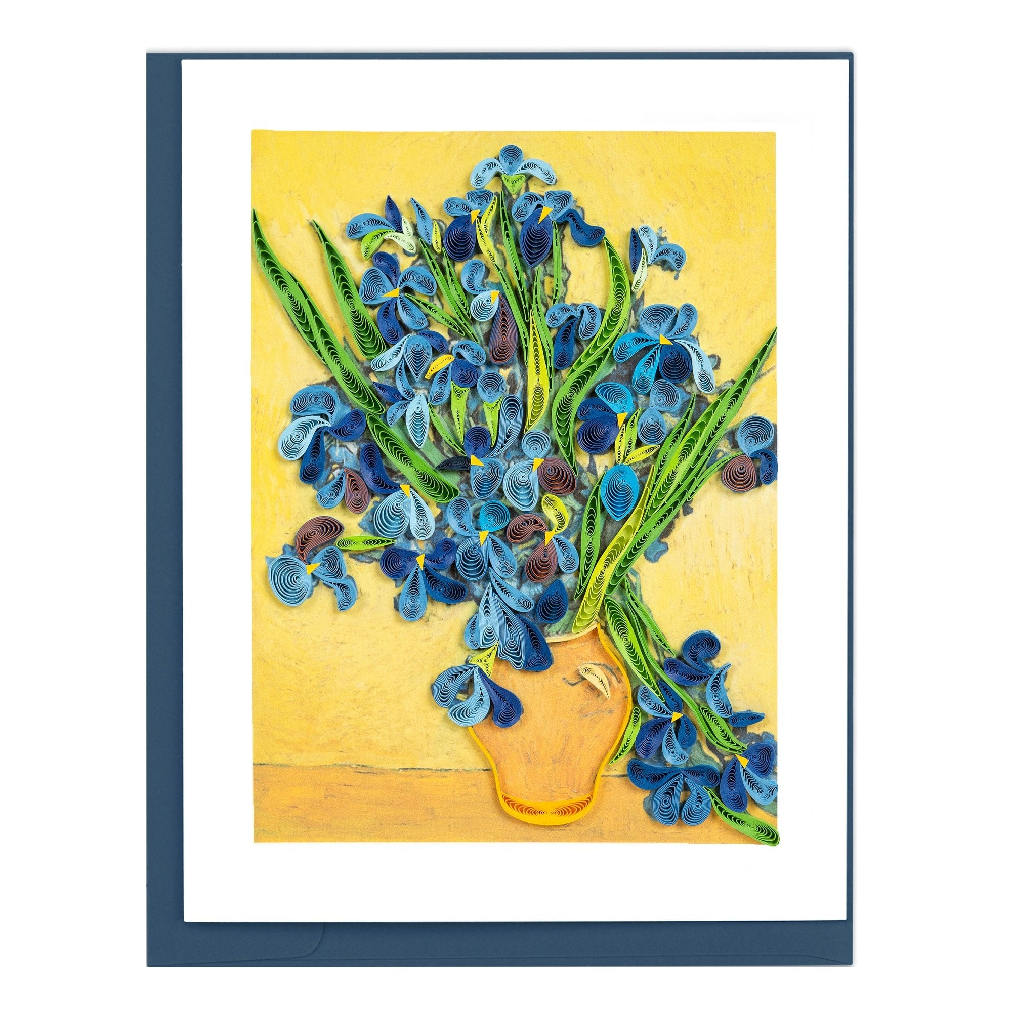 Quilled Artist Series - Irises, Van Gogh - Quilling Card - Greeting Card