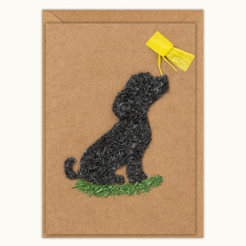 Dog with Butterfly Handmade Card - Quilling Card - Greeting Card