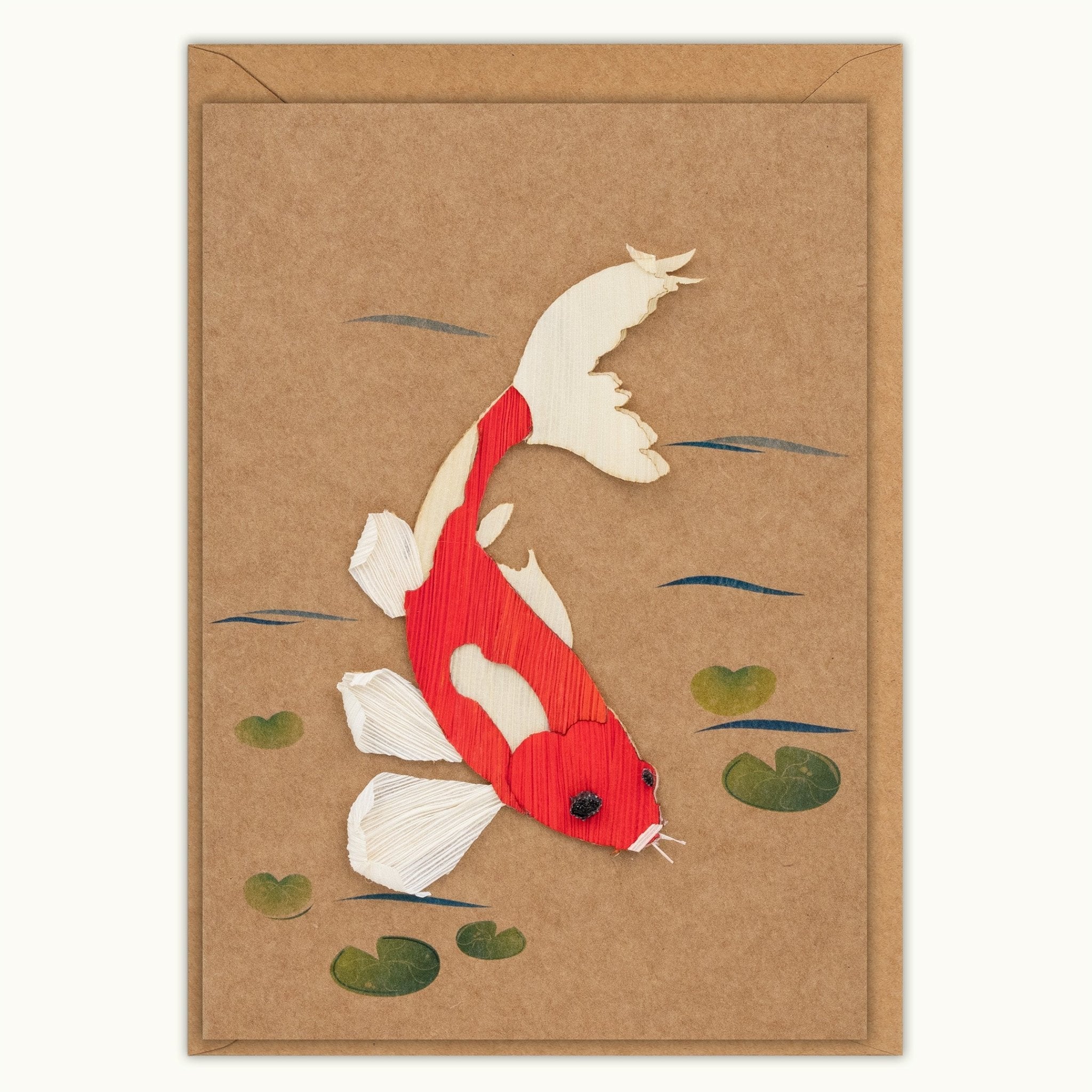 Koi Fish Handmade Greeting Card