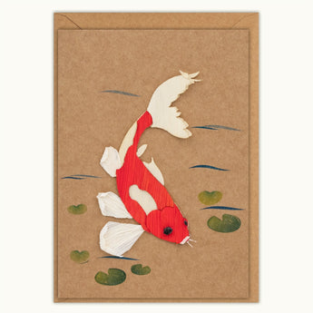 Koi Fish Handmade Greeting Card - Quilling Card - Greeting Card
