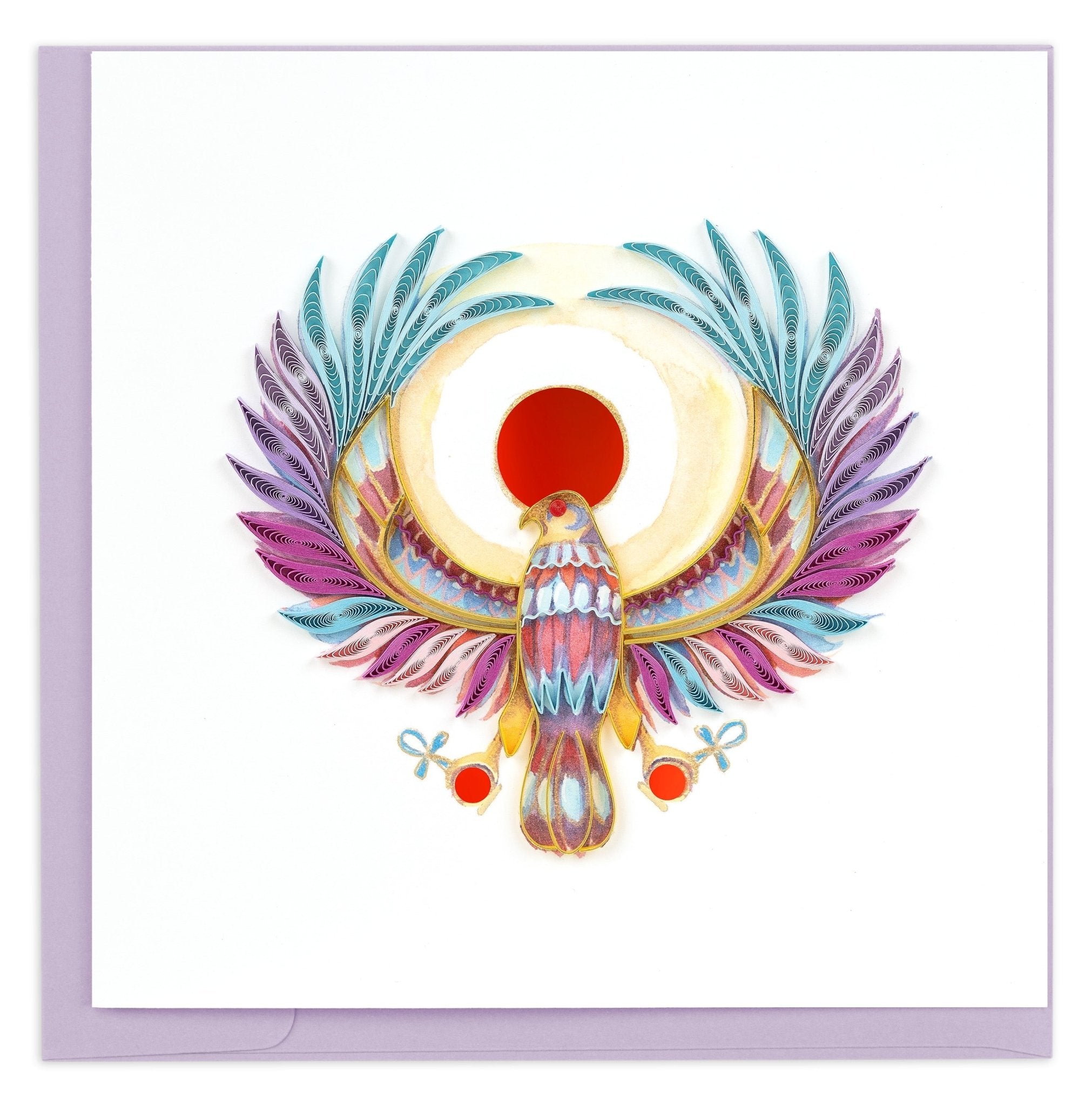 Quilled Egyptian Phoenix Greeting Card - Quilling Card - Greeting Card