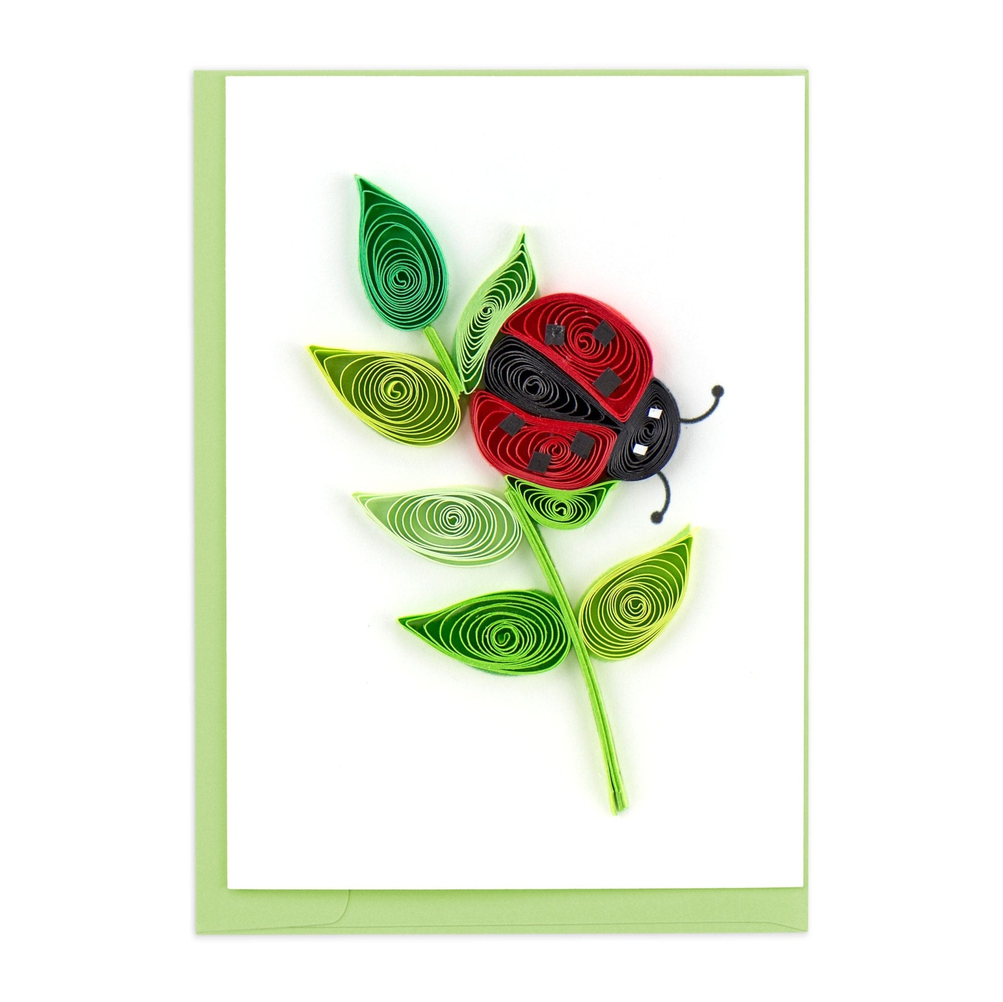 Quilled Ladybug Gift Enclosure Mini Card - Quilling Card - Gift Enclosure