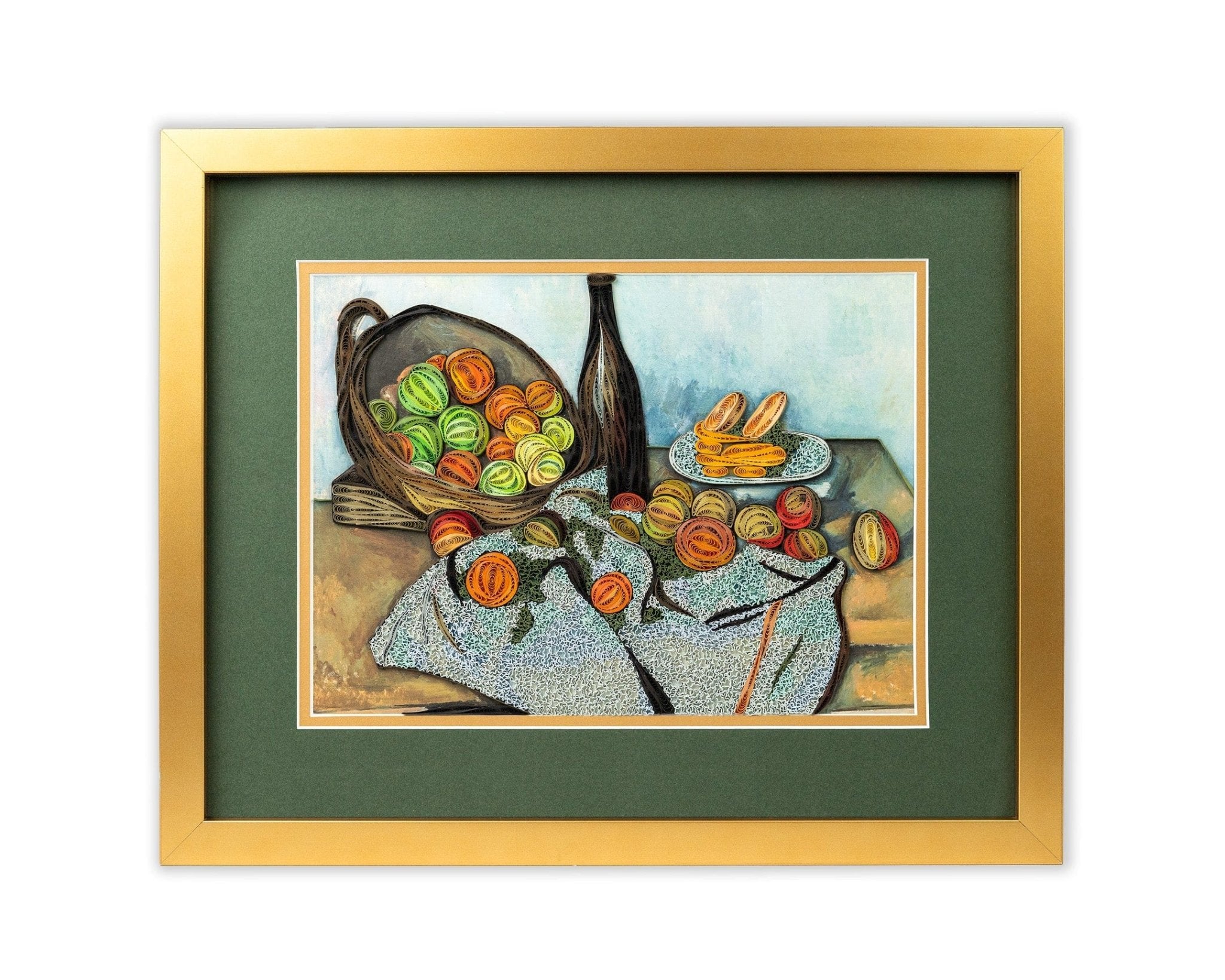 Framed Art - Size Artist Series - The Basket of Apples, Cezanne - Quilling Card - Artist Series