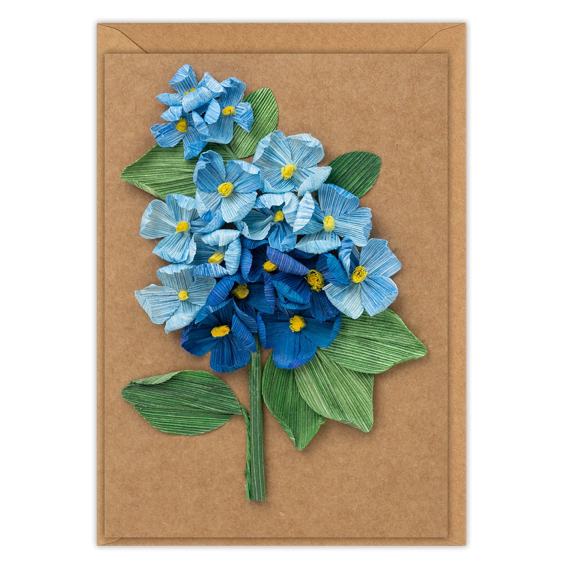 Blue Hydrangeas Handmade Card - Quilling Card