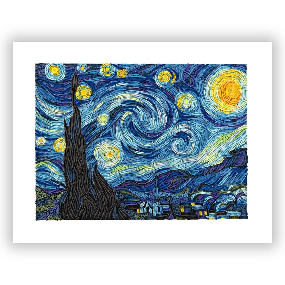 Art - Size Artist Series - Starry Night, Van Gogh - Quilling Card - Artist Series