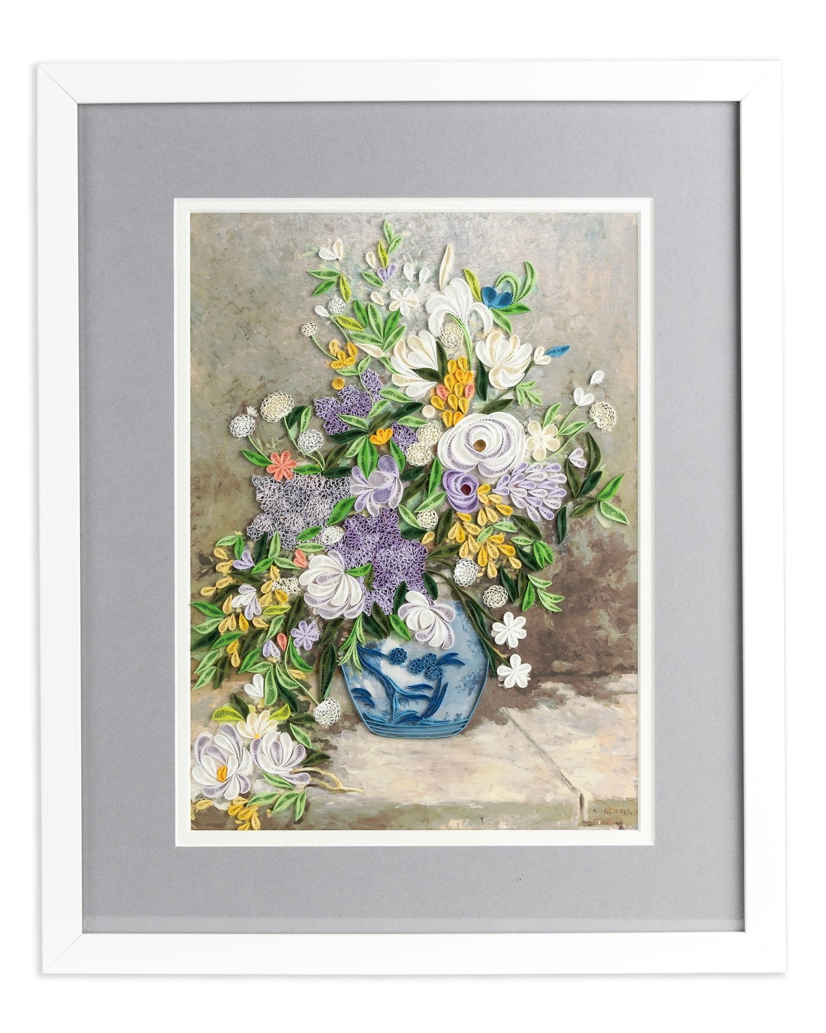 Framed Art - Size Artist Series - Spring Bouquet, Renoir - Quilling Card - Artist Series