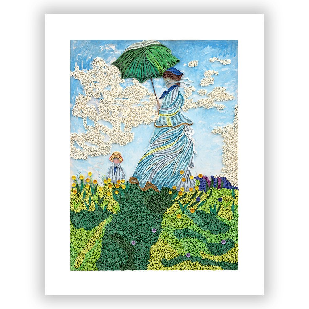 Art-Size Artist Series Woman with a Parasol, Monet Quilling Card Art-Size Artist Series Woman with a Parasol, Monet Quilling Card