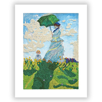 Art - Size Artist Series – Woman with a Parasol, Monet - Quilling Card - Artist Series