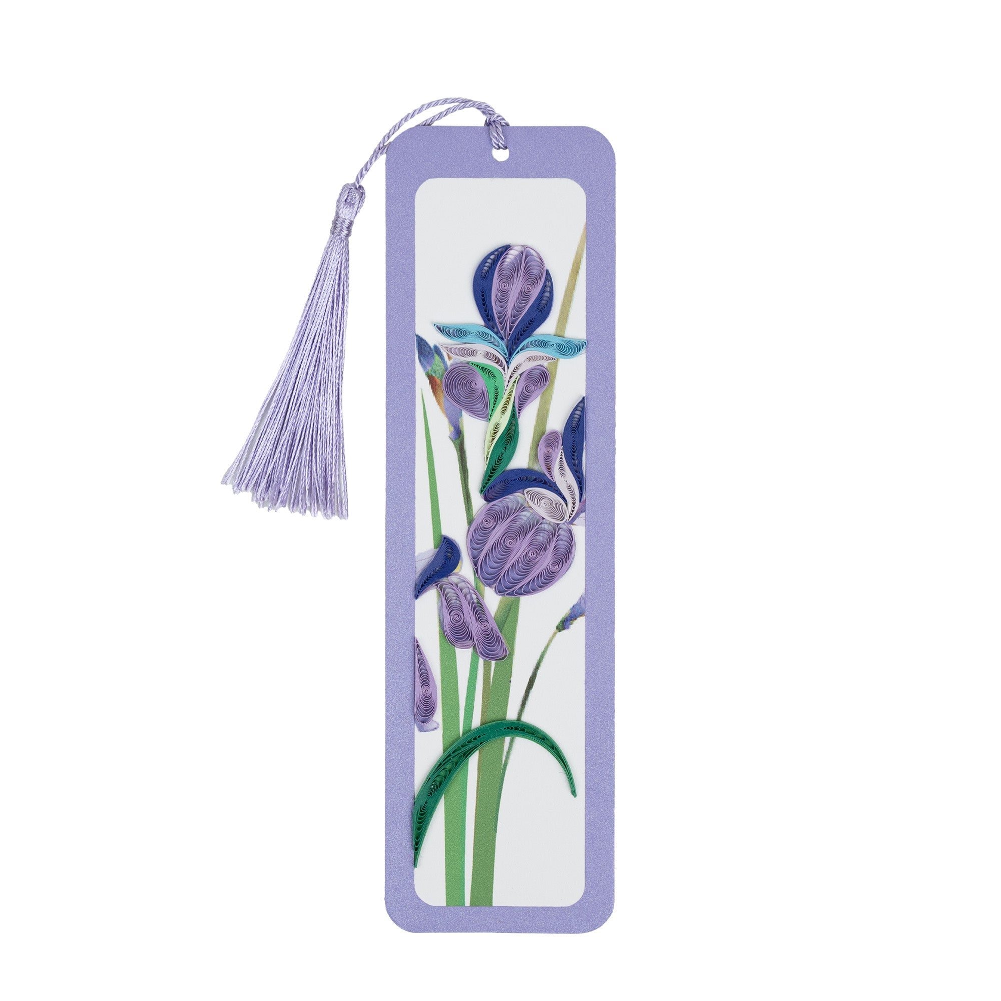 Irises Handmade Quilled Paper Bookmark - Quilling Card - Bookmark