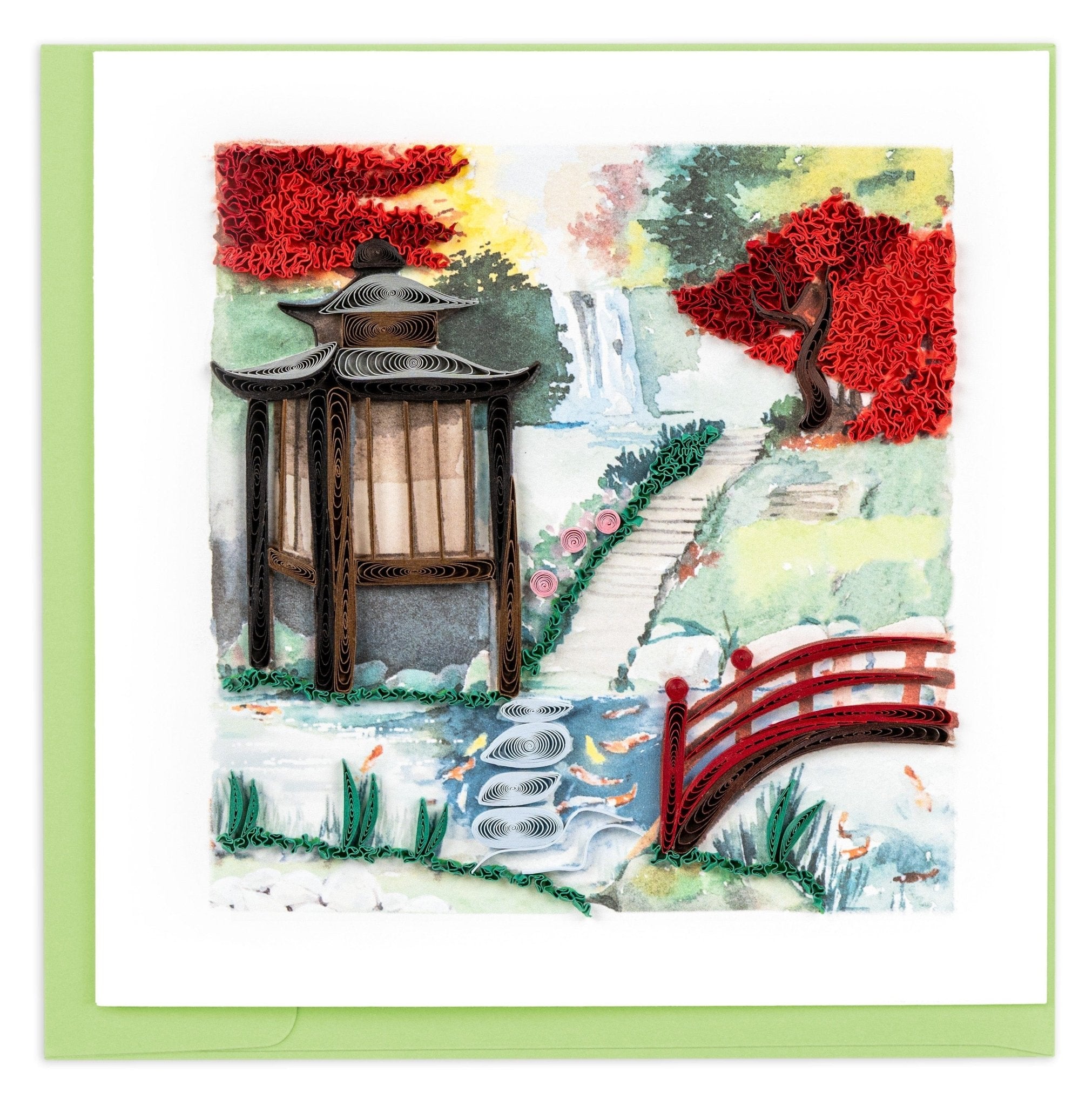 Quilled Japanese Garden Greeting Card