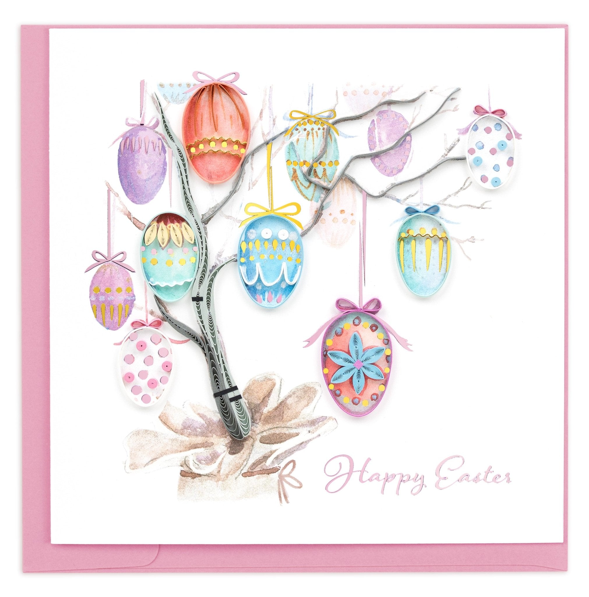 Quilled Easter Tree Greeting Card - Quilling Card - Greeting Card