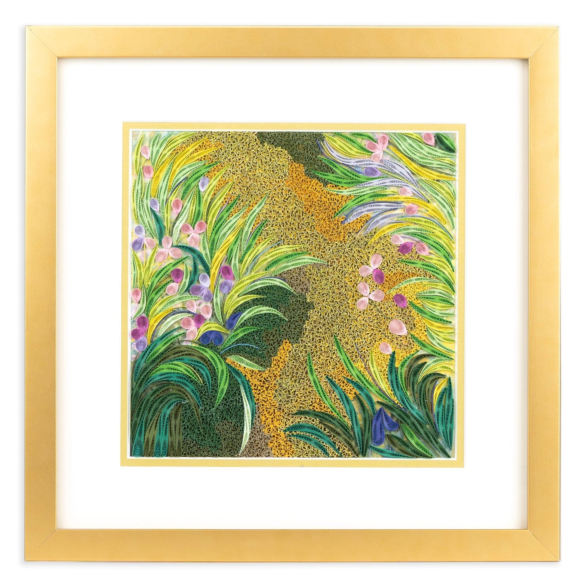 Framed Art - Size Artist Series - The Path through the Irises, Monet - Quilling Card - Artist Series