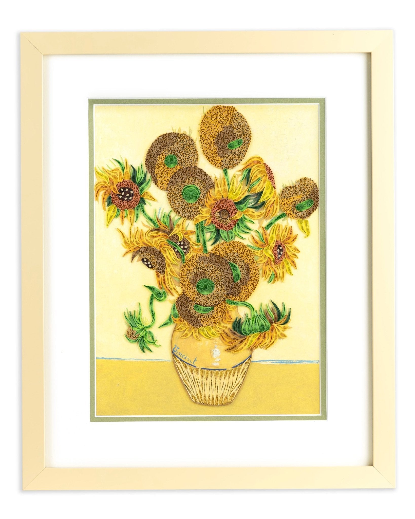 Framed Art - Size Artist Series - Sunflowers, Van Gogh - Quilling Card - Artist Series
