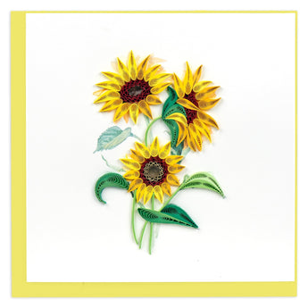 Quilled Wild Sunflowers Greeting Card - Quilling Card - Greeting Card