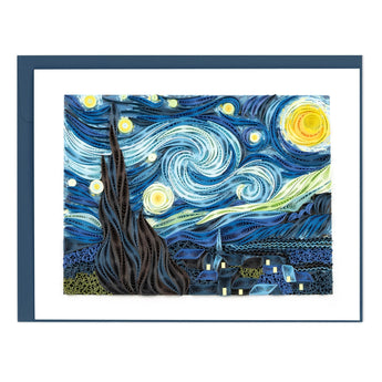 Quilled Artist Series - Starry Night, Van Gogh - Quilling Card - Greeting Card