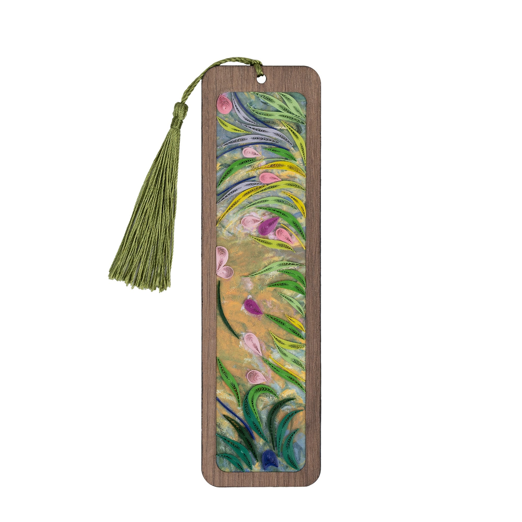 The Path through the Irises Quilling Art Bookmark | Monet - Quilling Card - Bookmark