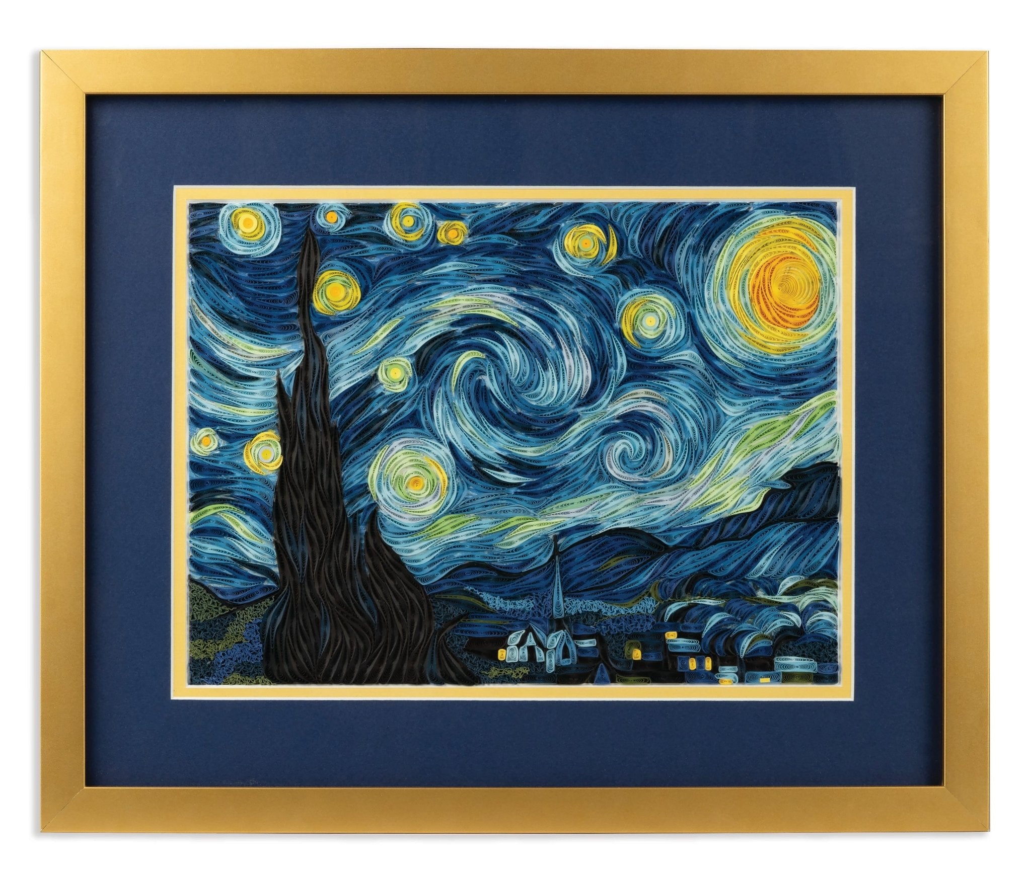 Framed Art - Size Artist Series - Starry Night, Van Gogh - Quilling Card - Artist Series