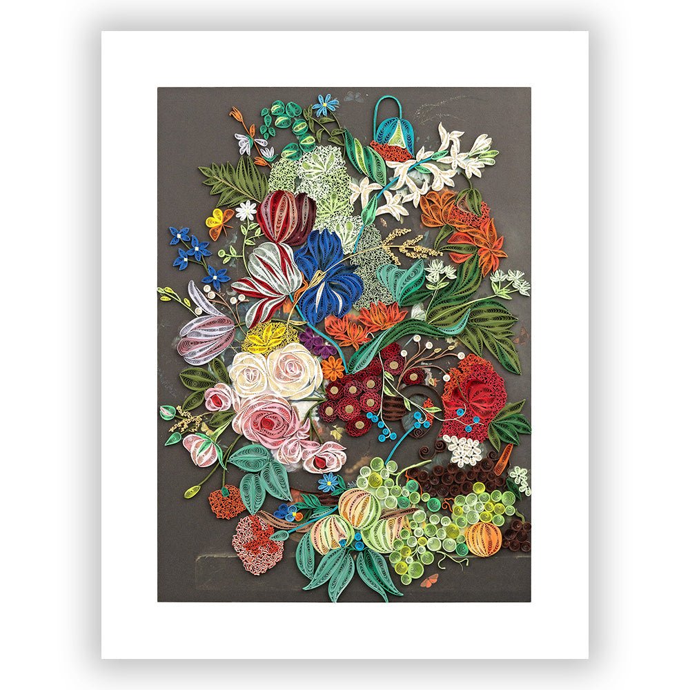 Art - Size Artist Series – Still Life with Flowers and Fruit, van Huysum - Quilling Card - Artist Series