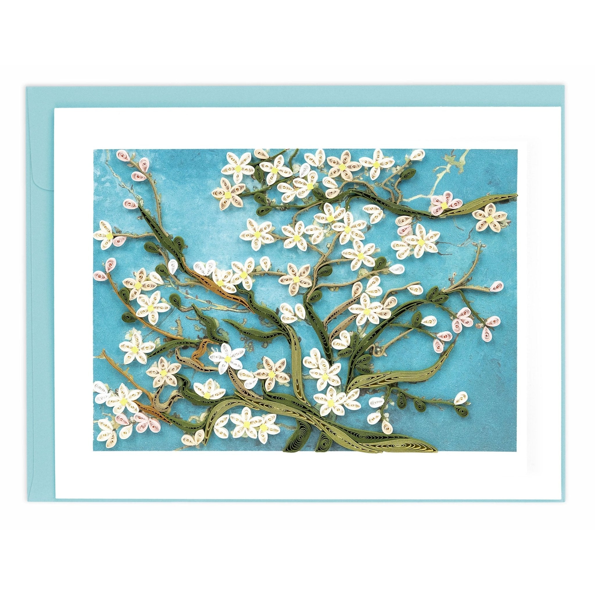 Quilled Artist Series - Almond Blossoms, Van Gogh - Quilling Card - Greeting Card