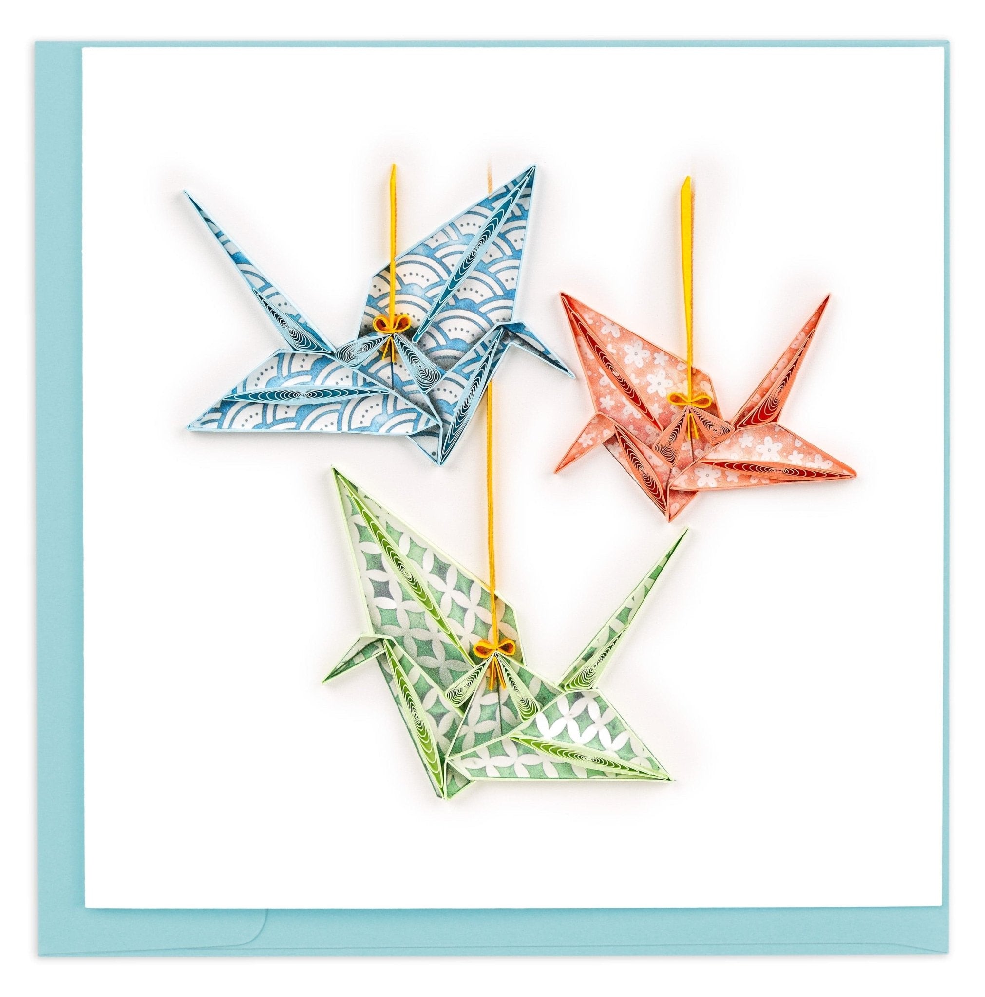 Quilled Origami Cranes Greeting Card – Quilling Card