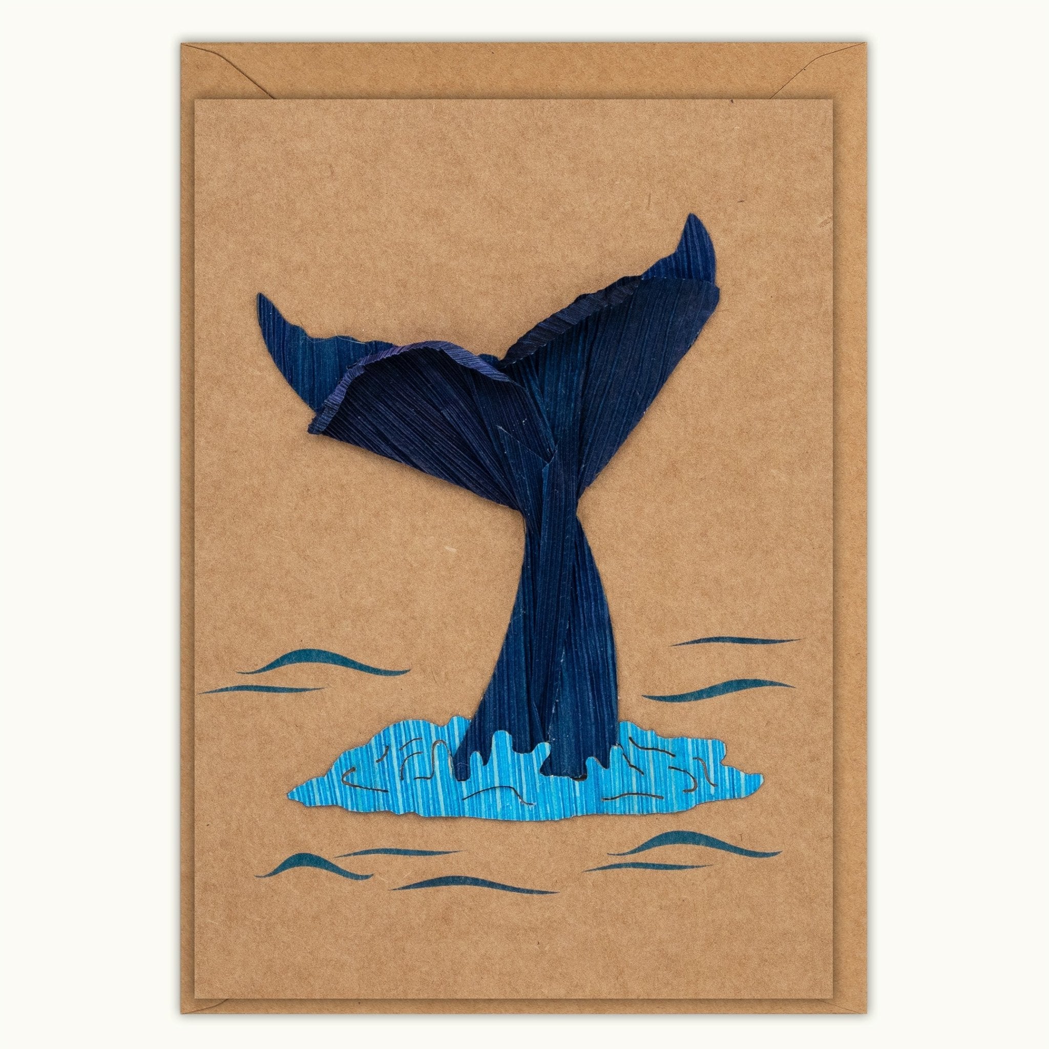Whale Tail Handmade Greeting Card - Quilling Card - Greeting Card