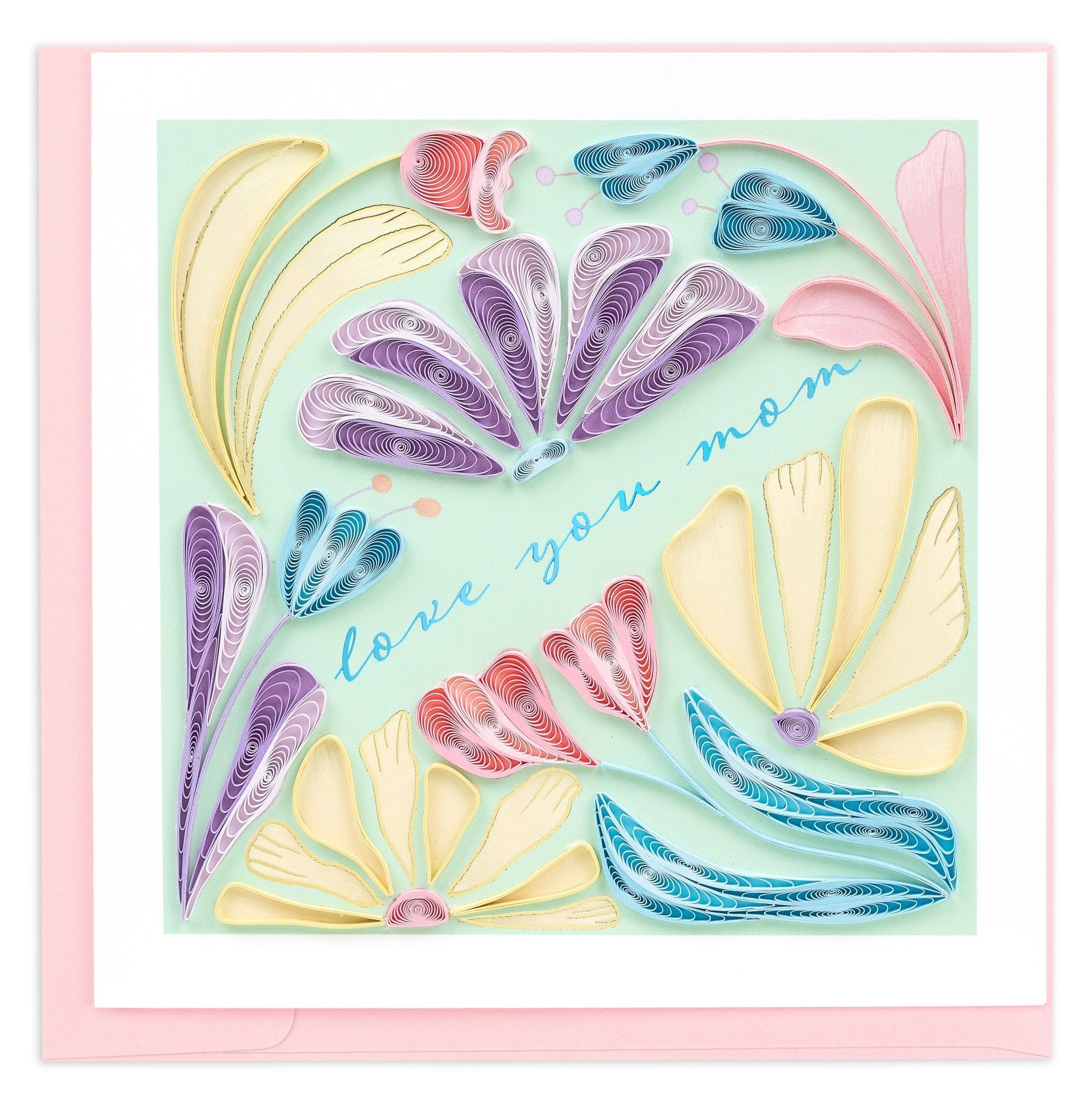 Quilled Bold Floral Mom Greeting Card - Quilling Card - Greeting Card