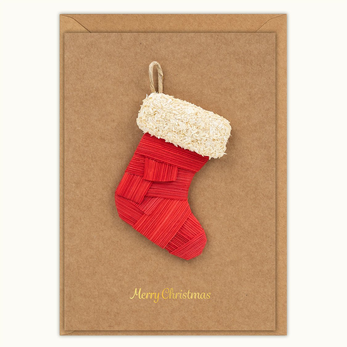 Handmade Christmas Stocking Greeting Card