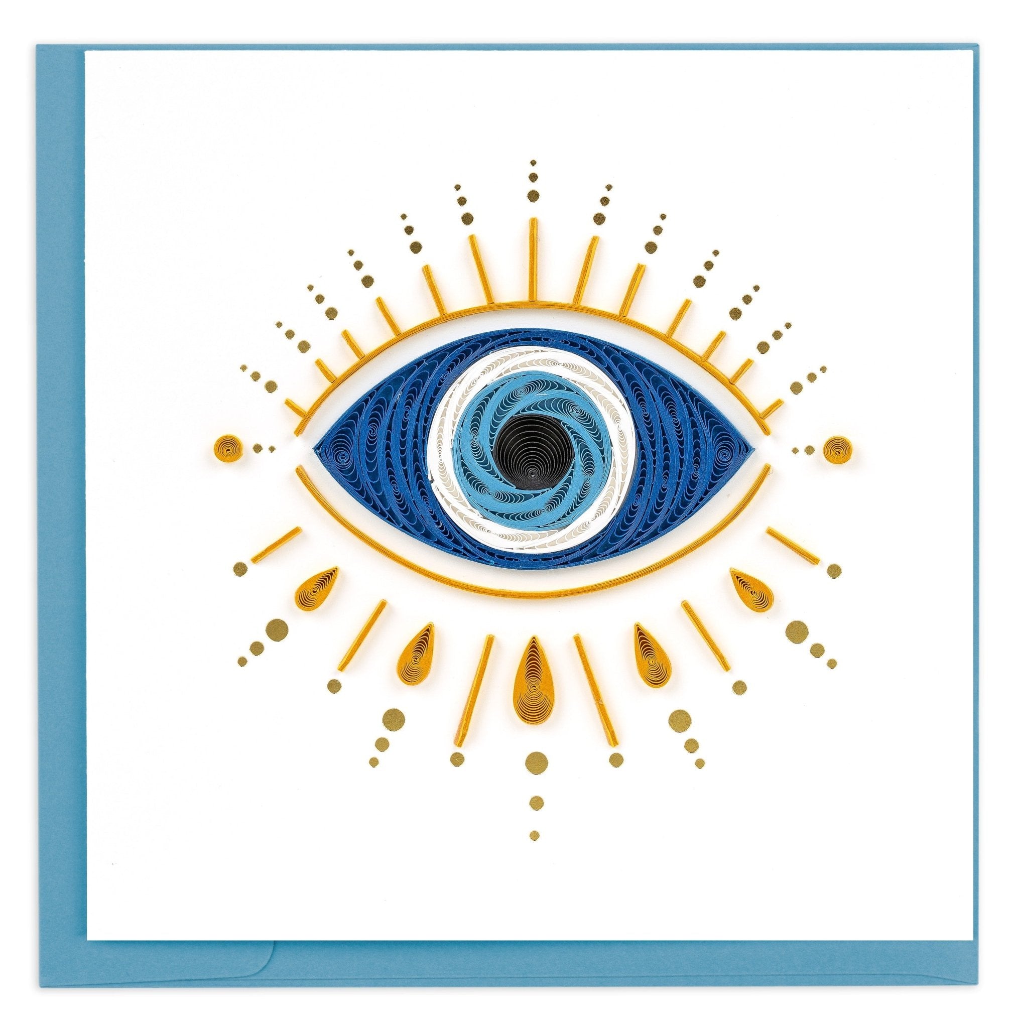 Quilled Evil Eye Greeting Card - Quilling Card - Greeting Card