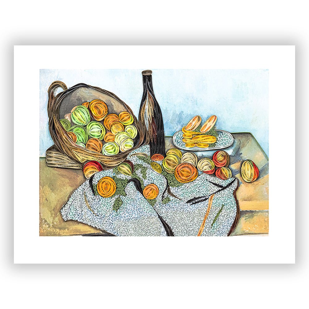 Art - Size Artist Series - Quilled The Basket of Apples, Cezanne - Quilling Card - Artist Series