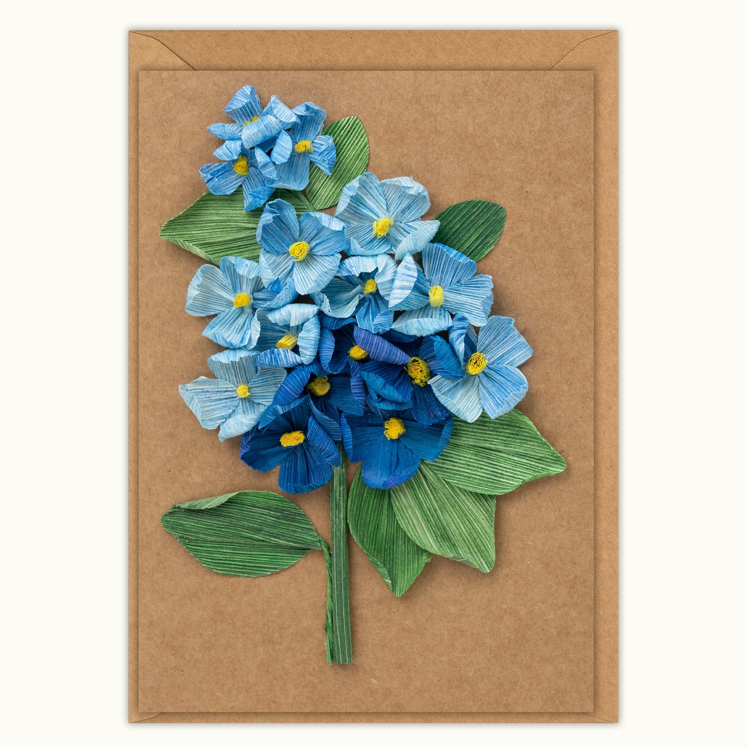 Blue Hydrangeas Handmade Card - Quilling Card - Greeting Card