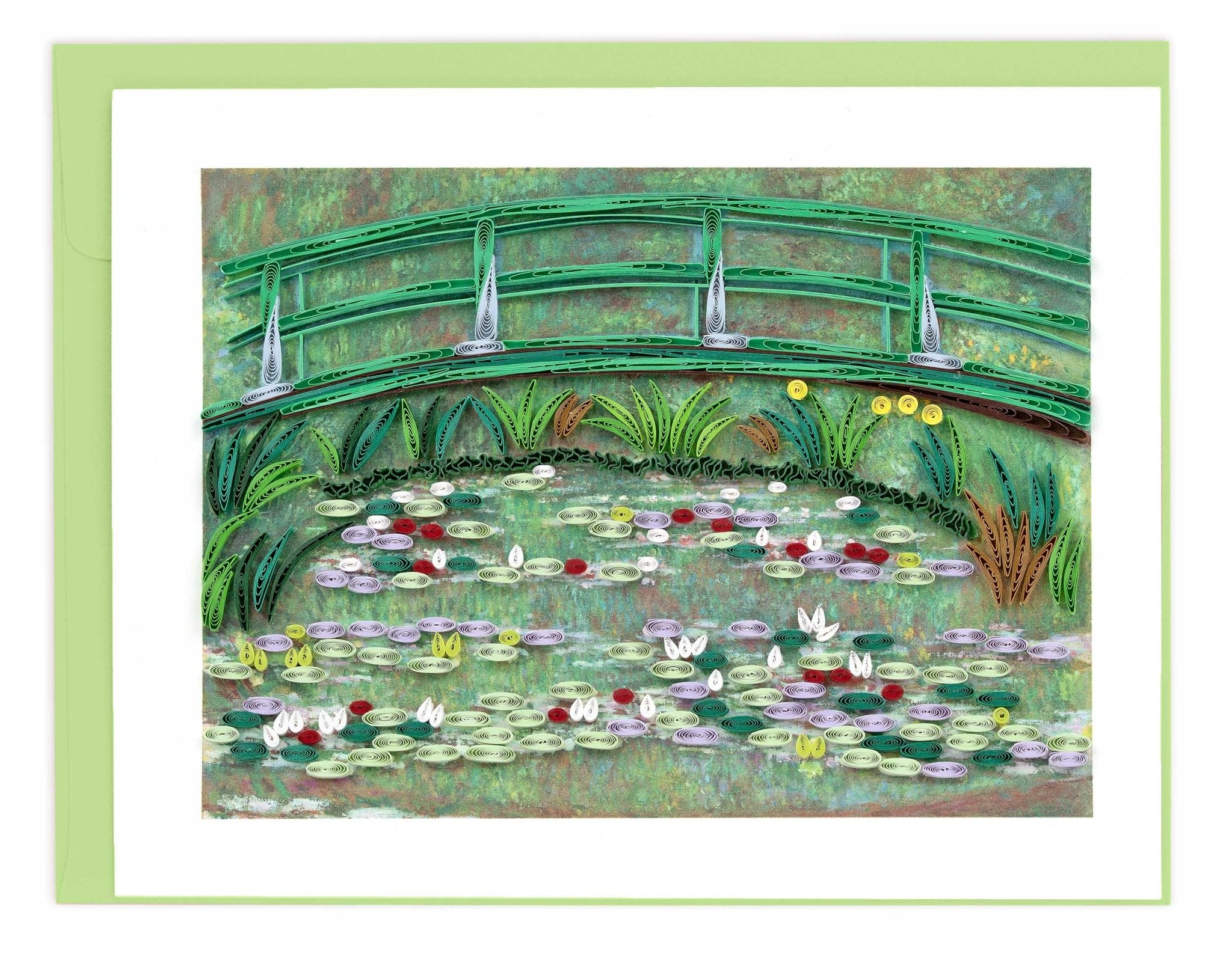 Quilled Artist Series – The Japanese Footbridge, Monet - Quilling Card - Greeting Card