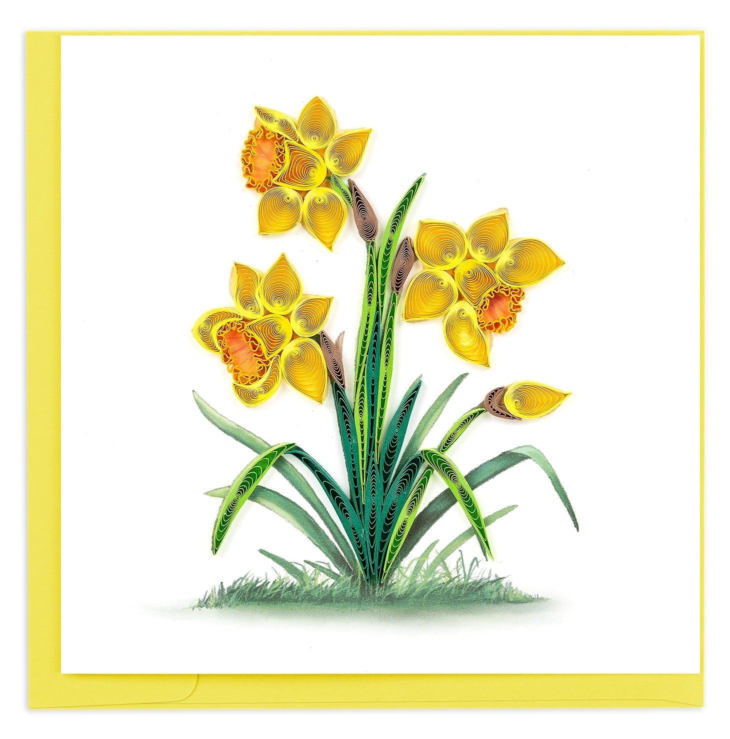 Quilled Daffodils Greeting Card - Quilling Card - Greeting Card