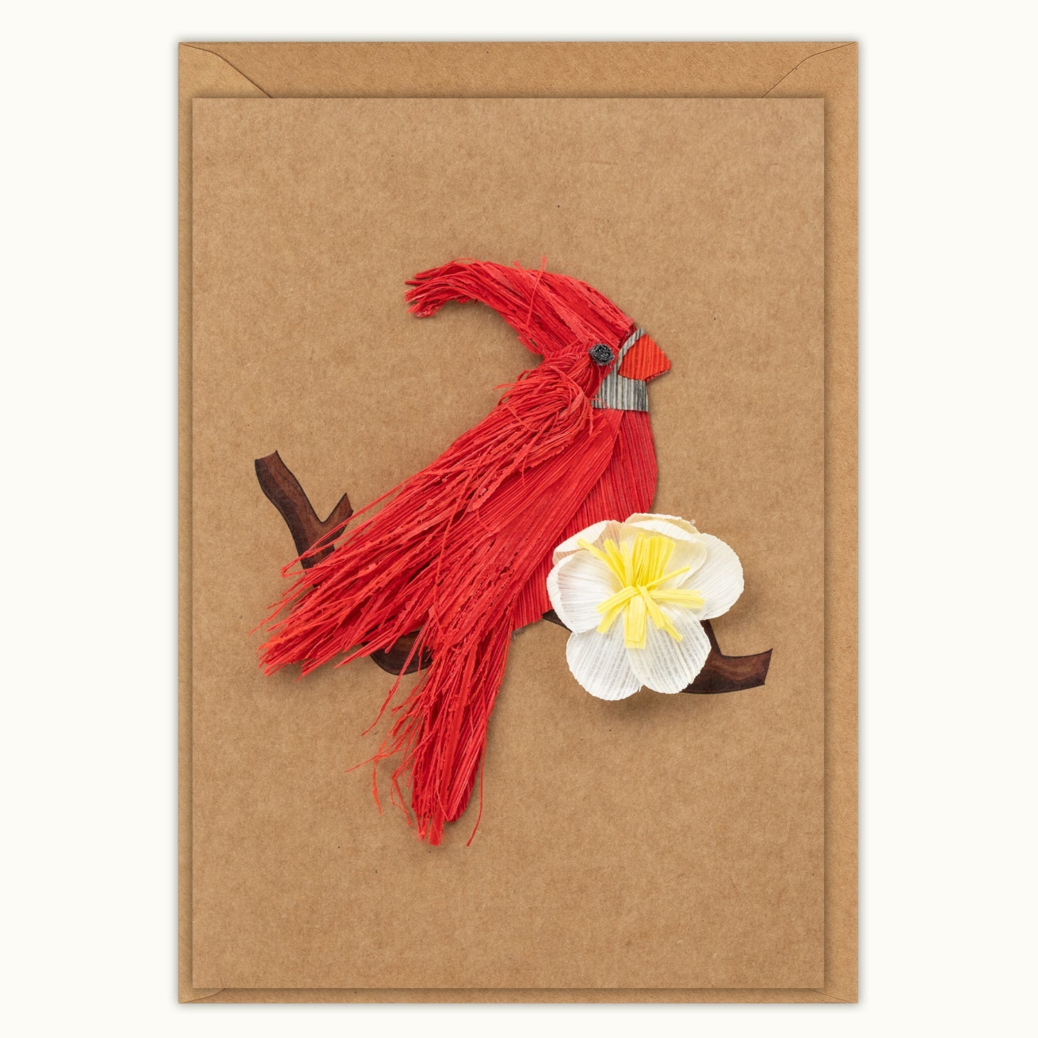 Cardinal Handmade Card - Quilling Card - Greeting Card