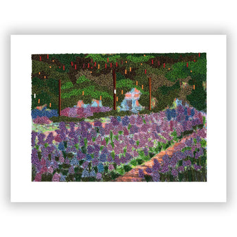 Art - Size Artist Series - The Artist's Garden at Giverny, Monet - Quilling Card - Artist Series