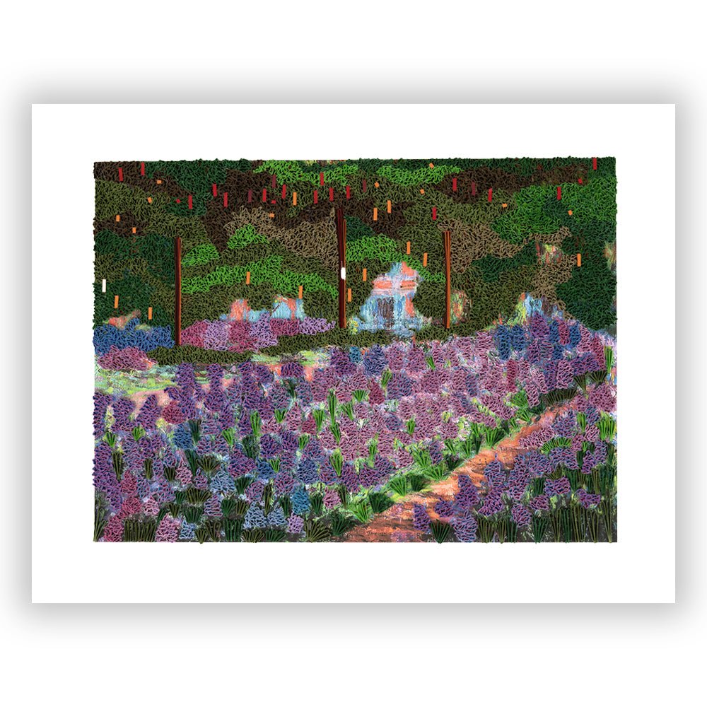 Art - Size Artist Series - The Artist's Garden at Giverny, Monet - Quilling Card - Artist Series