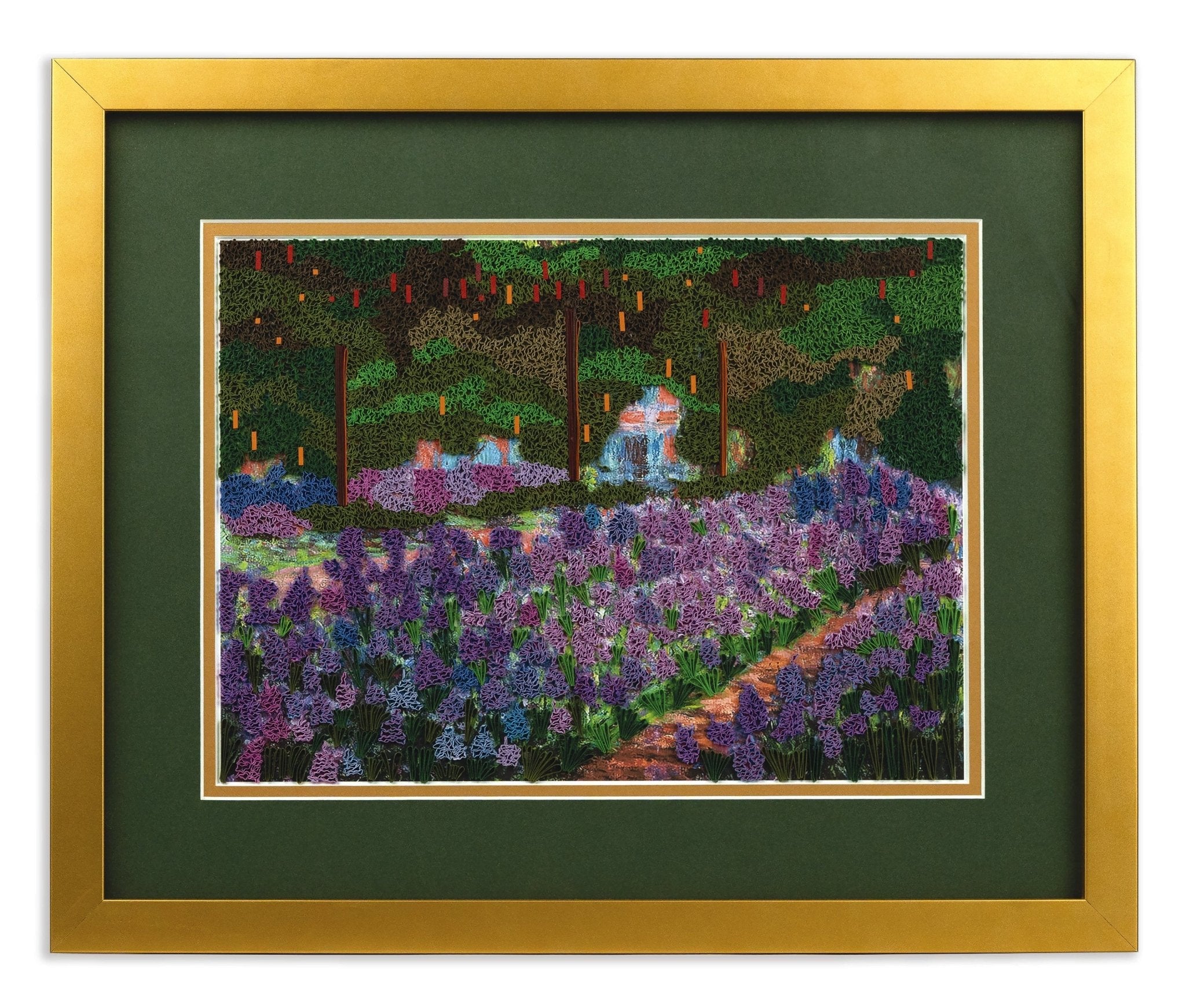 Framed Art - Size Artist Series - The Artist's Garden at Giverny, Monet - Quilling Card - Artist Series