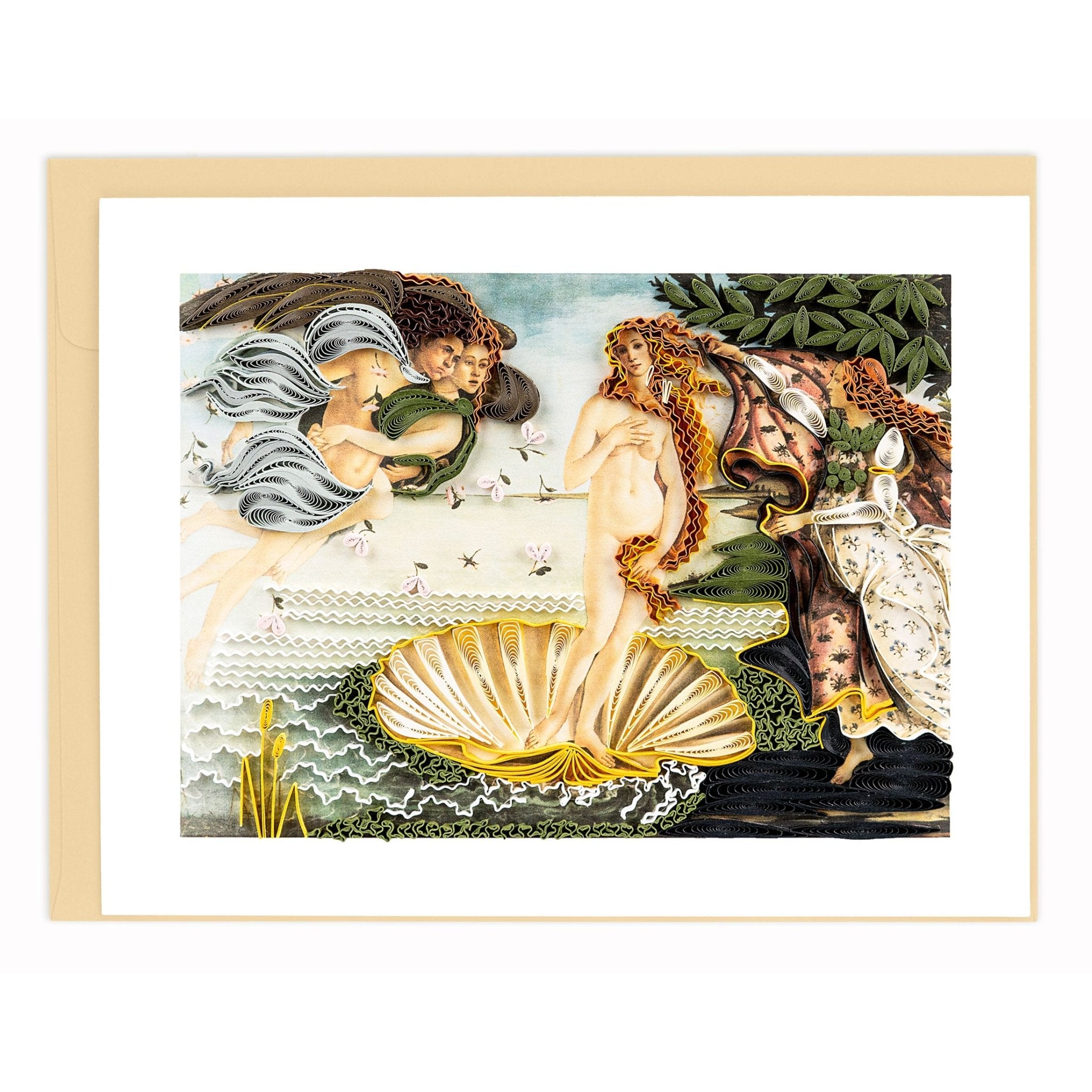 Quilled Artist Series - The Birth of Venus, Botticelli - Quilling Card - Greeting Card