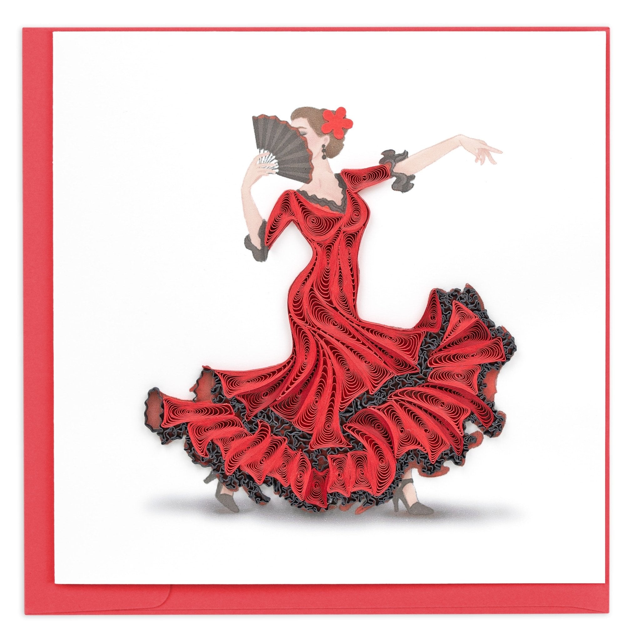 Quilled Flamenco Dancer Greeting Card - Quilling Card - Greeting Card