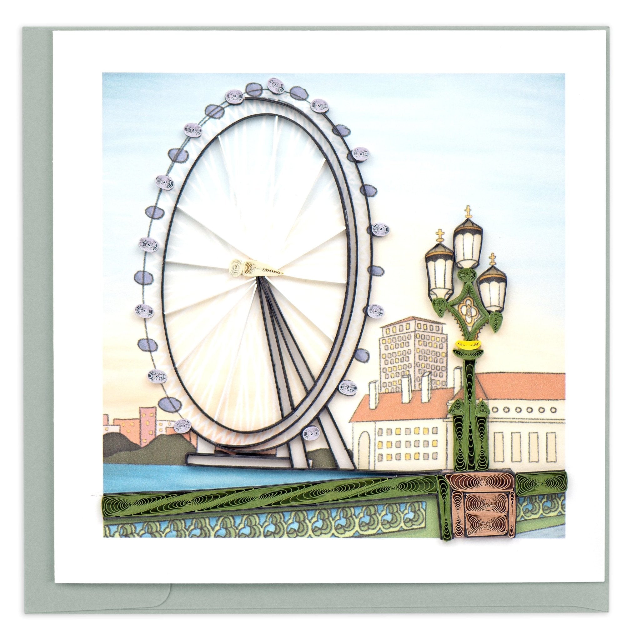 Quilled London Eye Greeting Card